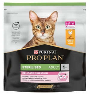 PRO PLAN STERILISED Cat Chicken DIGEST - sausā barība kaķiem 400g