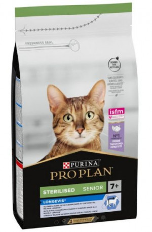 PRO PLAN STERILISED Cat SENIOR (LONGEVIS) 7+ sausā barība sterilizētiem kaķiem 1.5kg