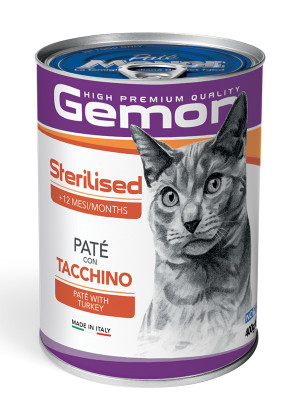 GEMON Cat Paté Sterilized with turkey 400 g - pastēte ar tītaru