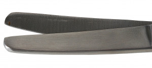 Kruuse šķēres ar neasiem asmeņu galiem,  izliektas 14 cm
