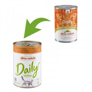 ALMO NATURE Daily Cat With Turkey - konservi kaķiem 400g