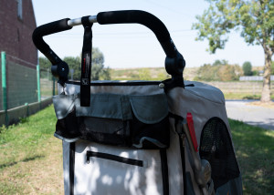 Petstro Medium 3-Wheel Buggy, Grey - rati mājdzīvnieku pārvadāšanai, pelēki