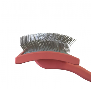 CHRIS CHRISTENSEN Big G Large Coral Slicker Brush - ķemme suņiem un kaķiem, koraļļu krāsā