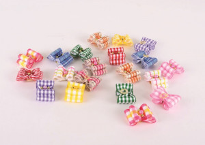 Show Tech Fancy Tartan Bows with Elastic 36 pcs Bows - bantītes 36 gab.