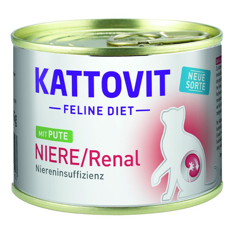 Kattovit Niere / Renal ar tītaru 6 x 185g