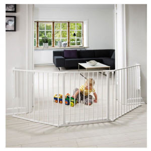 Drošības barjera Baby Dan FLEX XL Hearthgate balts