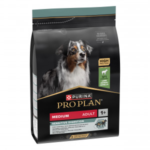 PRO PLAN Medium Adult Dog Sensitive Digestion OptiDigest - sausā barība vidēja lieluma šķirņu suņiem ar jutīgu gremošanas sistēmu 3kg