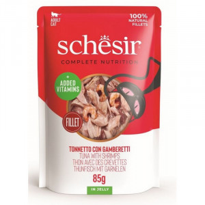 Schesir Pouch Tuncis un garneles želejā 85g