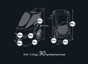 Innopet Sporty Dog Trailer Grey/Black ratiņi