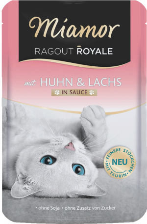 Miamor Ragout Royale Chicken&Salmon 100g - konservi ar vistu un lasi