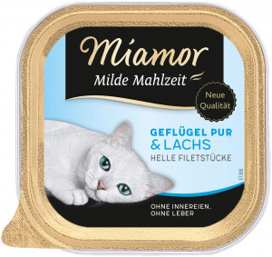 MIAMOR Milde Mahlzeit 100g - konservi ar mājputniem un lasi