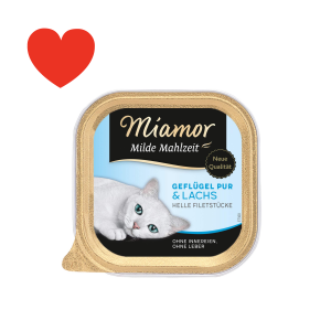 MIAMOR Milde Mahlzeit 16x100g - konservi ar mājputniem un lasi