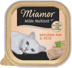 MIAMOR Milde Mahlzeit Poultry Pure&Rice 100g  - ar mājputnu gaļu un rīsiem