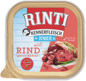 RINTI Kennerfleisch Junior Beef 300g - konservi ar liellopu gaļu