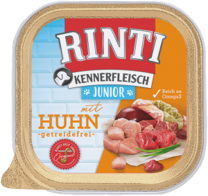 RINTI Kennerfleisch Junior Chicken 300g - konservi ar vistu