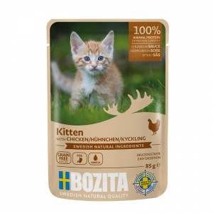 Bozita Kitten Chicken Sauce - ar vistu mērcē 6x85g