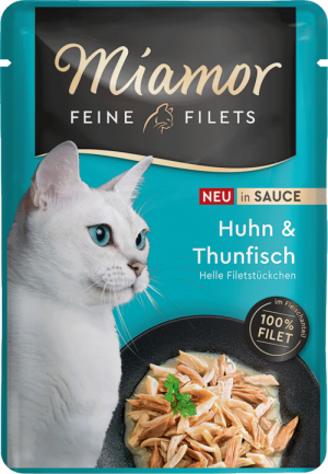 Miamor Feine Fillets Huhn&Thunfisch in sauce 12x100g