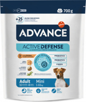 Advance Dog Mini Adult sausā barība suņiem 700g