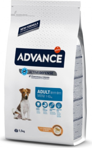 Advance Dog Mini Adult sausā barība suņiem 1.5kg