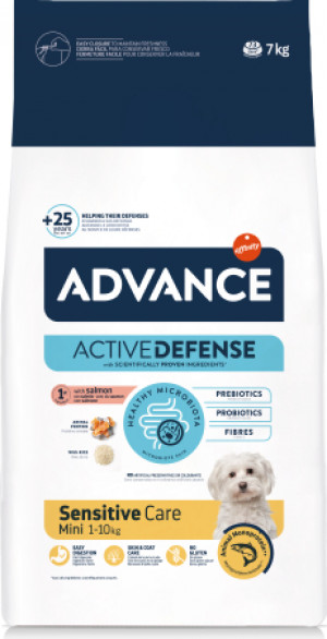 ADVANCE DOG MINI ADULT SENSITIVE sausā barība suņiem 7kg