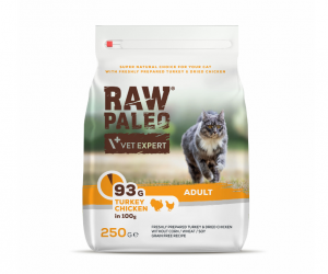 RAW PALEO ADULT CAT - tītars/vista 0.250kg