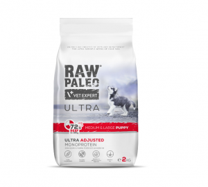 RAW PALEO ULTRA MEDIUM&LARGE PUPPY - ar liellopu 2kg