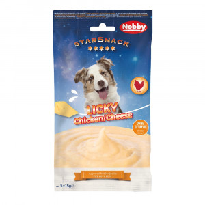 Nobby Krēms suņiem StarSnack LICKY Chicken&Cheese  - ar vistu un sieru