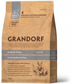 GRANDORF DOG Medium & Maxi Breeds Rabbit&Turkey 10 kg