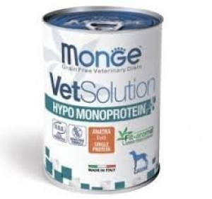 MONGE VetSolution HYPOMONOPROTEIN ar pīli - konservi suņiem 400g