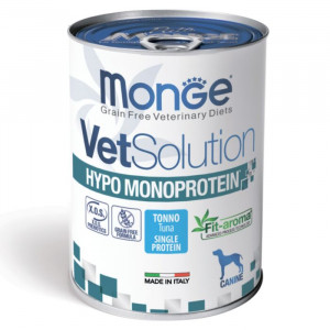 MONGE VetSolution HYPOMONOPROTEIN ar tunci - konservi suņiem 6 x 400g