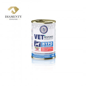 VET Response wet dog food Veterinary Diet Hypoallergenic - konservi suņiem, trusis 400g