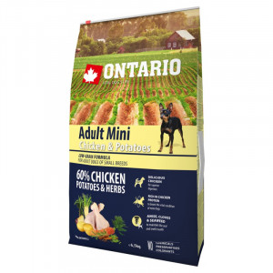 Sausā barība suņiem - Ontario Dog Adult Mini Chicken and Potatoes, 6.5 kg