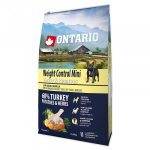 Sausā barība suņiem – ONTARIO Mini Weight Control Turkey & Potatoes 6.5 kg