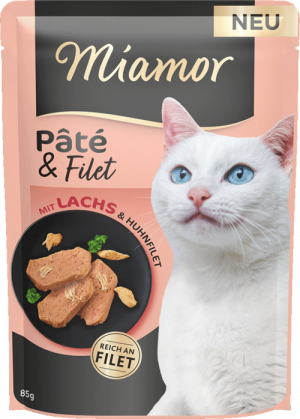 Miamor Pate&Filet mit Lachs&Huhnfilet 85g