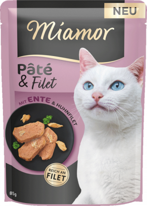 Miamor Pate&Filet mit Ente&Huhnfilet 85g