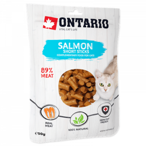 Gardumi kaķiem : Ontario Cat Salmon Short Sticks 50g.