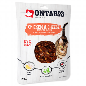 Gardumi kaķiem : Ontario Cat Chicken and Cheese Bites 50g x 3