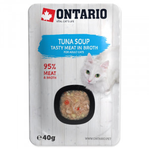 Konservi kaķiem – Ontario Soup Adult Tuna with Vegetables, 40g x 6