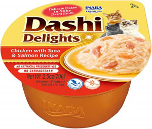 Inaba Dashi Delights Cat Chicken with Tuna&Salmon 70g