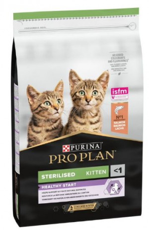 PRO PLAN STERILISED sausā barība kaķēniem (lasis) 1-12mēn. START 10kg