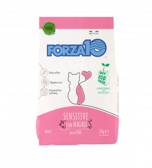 Forza10 MAITENANCE SENSITIVE  sausā barība kaķiem ar cūku 1 kg