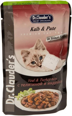 Dr.Clauder's High Premium Pouch VEAL & TURKEY 100g