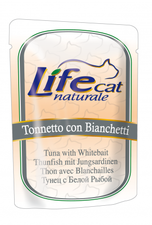 LIFE CAT Naturale Pouch TUNA with SMALL ANCHOVIES - konservi kaķiem 6 x 70g