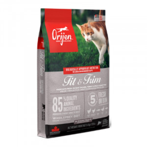 Orijen Fit & Trim Cat bezgraudu sausā barība kaķiem ar vistu, tītaru, zivīm 5.4kg