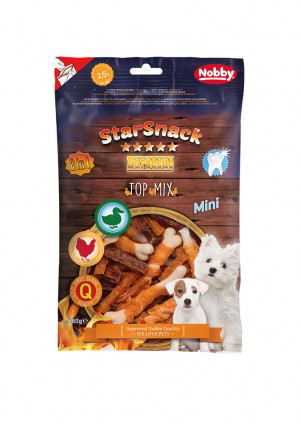 Nobby StarSnack BBQ MINI Top mix - gardumi suņiem 180g  +DĀVANA LED piekariņš