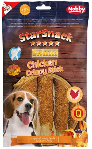 Nobby StarSnack Barbecue Chicken Crispy Stick 113g - gardums suņiem ar vistu