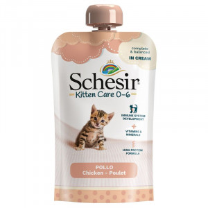 Schesir Kitten Care Cream Chicken, 6 x 150g