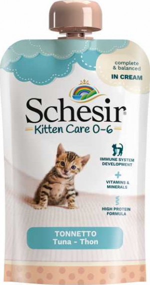 Schesir Kitten Care Cream Tuna, 6 x 150g