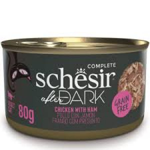 Schesir After Dark  Vista un šķiņķis buljonā 6 x 80g  Cena norādīta par 1gb. un ir spēkā pasūtot 6gb.