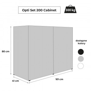 Aquael CABINET OPTISET 200 GRAY - skapītis akvārijam Aquael OPTISET 200
